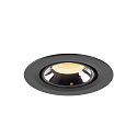 SLV LED Ceiling recessed luminaire NUMINOS� GIMBLE XS, 3000K, 55�, black/chrome