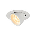 LED Ceiling recessed luminaire NUMINOS� GIMBLE XS, 3000K, 20�, white