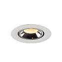 SLV LED Ceiling recessed luminaire NUMINOS� GIMBLE XS, 3000K, 20�, white/chrome