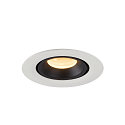 SLV LED Ceiling recessed luminaire NUMINOS� GIMBLE XS, 3000K, 55�, white/black