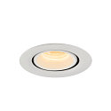 SLV LED Ceiling recessed luminaire NUMINOS� GIMBLE XS, 3000K, 55�, white