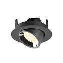 SLV LED Ceiling recessed luminaire NUMINOS� GIMBLE XS, 4000K, 20�, black/chrome