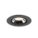 SLV LED Ceiling recessed luminaire NUMINOS� GIMBLE XS, 4000K, 20�, black/chrome