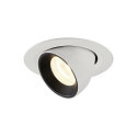 LED Ceiling recessed luminaire NUMINOS� GIMBLE XS, 4000K, 20�, white/black