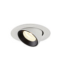 SLV LED Ceiling recessed luminaire NUMINOS� GIMBLE XS, 4000K, 40�, white/black