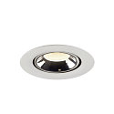 SLV LED Ceiling recessed luminaire NUMINOS� GIMBLE XS, 4000K, 40�, white/chrome