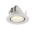 SLV LED Ceiling recessed luminaire NUMINOS� GIMBLE XS, 4000K, 55�, white