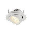 SLV LED Ceiling recessed luminaire NUMINOS� GIMBLE XS, 4000K, 55�, white