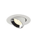 SLV LED Ceiling recessed luminaire NUMINOS� GIMBLE XS, 4000K, 55�, white/chrome