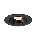 SLV LED Ceiling recessed luminaire NUMINOS� GIMBLE S, 2700K, 55�, black