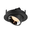 SLV LED Ceiling recessed luminaire NUMINOS� GIMBLE S, 2700K, 55�, black/chrome
