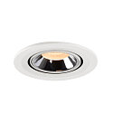SLV LED Ceiling recessed luminaire NUMINOS� GIMBLE S, 2700K, 20�, white/chrome
