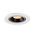 SLV LED Ceiling recessed luminaire NUMINOS� GIMBLE S, 2700K, 55�, white/black