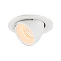 LED Ceiling recessed luminaire NUMINOS� GIMBLE S, 2700K, 55�, white