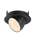 SLV LED Ceiling recessed luminaire NUMINOS� GIMBLE S, 3000K, 55�, black/white