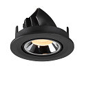 SLV LED Ceiling recessed luminaire NUMINOS� GIMBLE S, 3000K, 55�, black/chrome