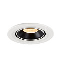 SLV LED Ceiling recessed luminaire NUMINOS� GIMBLE S, 3000K, 40�, white/black