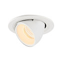 LED Ceiling recessed luminaire NUMINOS� GIMBLE S, 3000K, 40�, white