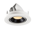 SLV LED Ceiling recessed luminaire NUMINOS� GIMBLE S, 3000K, 55�, white/black