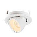 SLV LED Ceiling recessed luminaire NUMINOS� GIMBLE S, 3000K, 55�, white