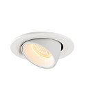 SLV LED Ceiling recessed luminaire NUMINOS� GIMBLE S, 3000K, 55�, white