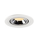 SLV LED Ceiling recessed luminaire NUMINOS� GIMBLE S, 3000K, 55�, white/chrome