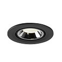 SLV LED Ceiling recessed luminaire NUMINOS� GIMBLE S, 4000K, 55�, black/chrome