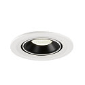 SLV LED Ceiling recessed luminaire NUMINOS� GIMBLE S, 4000K, 20�, white/black
