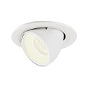 LED Ceiling recessed luminaire NUMINOS� GIMBLE S, 4000K, 20�, white
