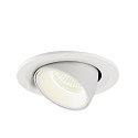 SLV LED Ceiling recessed luminaire NUMINOS� GIMBLE S, 4000K, 40�, white