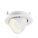SLV LED Ceiling recessed luminaire NUMINOS� GIMBLE S, 4000K, 55�, white