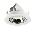 SLV LED Ceiling recessed luminaire NUMINOS� GIMBLE S, 4000K, 55�, white/chrome