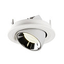 SLV LED Ceiling recessed luminaire NUMINOS� GIMBLE S, 4000K, 55�, white/chrome