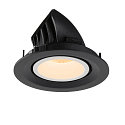 SLV LED Ceiling recessed luminaire NUMINOS� GIMBLE M, 2700K, 20�, black/white