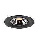 SLV LED Ceiling recessed luminaire NUMINOS� GIMBLE M, 2700K, 20�, black/chrome