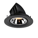 SLV LED Deckeneinbauleuchte NUMINOS� GIMBLE M, 2700K, 55�, Schwarz / Chrom