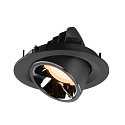 SLV LED Deckeneinbauleuchte NUMINOS� GIMBLE M, 2700K, 55�, Schwarz / Chrom