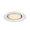 SLV LED Ceiling recessed luminaire NUMINOS� GIMBLE M, 2700K, 20�, white
