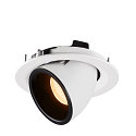 SLV LED Ceiling recessed luminaire NUMINOS� GIMBLE M, 2700K, 55�, white/black