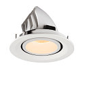 SLV LED Ceiling recessed luminaire NUMINOS� GIMBLE M, 2700K, 55�, white