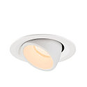 SLV LED Ceiling recessed luminaire NUMINOS� GIMBLE M, 2700K, 55�, white