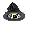 SLV LED Ceiling recessed luminaire NUMINOS� GIMBLE M, 3000K, 20�, black/chrome