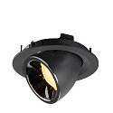 SLV LED Ceiling recessed luminaire NUMINOS� GIMBLE M, 3000K, 20�, black/chrome
