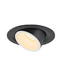 SLV LED Ceiling recessed luminaire NUMINOS� GIMBLE M, 3000K, 40�, black/white