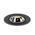 SLV LED Ceiling recessed luminaire NUMINOS� GIMBLE M, 3000K, 40�, black/chrome