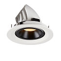 SLV LED Ceiling recessed luminaire NUMINOS� GIMBLE M, 3000K, 20�, white/black