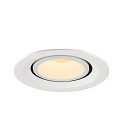 SLV LED Ceiling recessed luminaire NUMINOS� GIMBLE M, 3000K, 20�, white