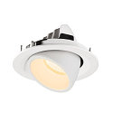 SLV LED Ceiling recessed luminaire NUMINOS� GIMBLE M, 3000K, 55�, white