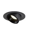 SLV LED Ceiling recessed luminaire NUMINOS� GIMBLE M, 4000K, 20�, black