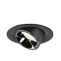 SLV LED Ceiling recessed luminaire NUMINOS� GIMBLE M, 4000K, 40�, black/chrome